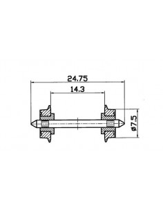 ROCO 40189 DOS EJES DE 7.5mm