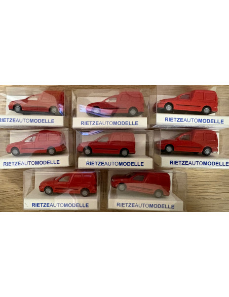 HO RIETZE  Pack 8 Coches VW CADDY para Portacoches
